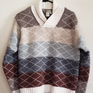 Men's Lambswool Cashmere Argyle XL Sweater